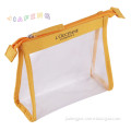 Yellow Fabric Piping EVA Makeup Bag With Zipper